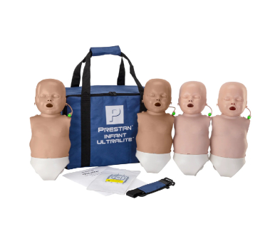 Prestan Infant Ultralite Manikin with CPR Feedback, 4-Pack (Medium Skin)